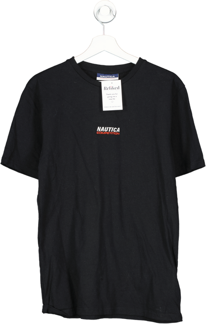 Nautica Competition Black Logo T Shirt UK S