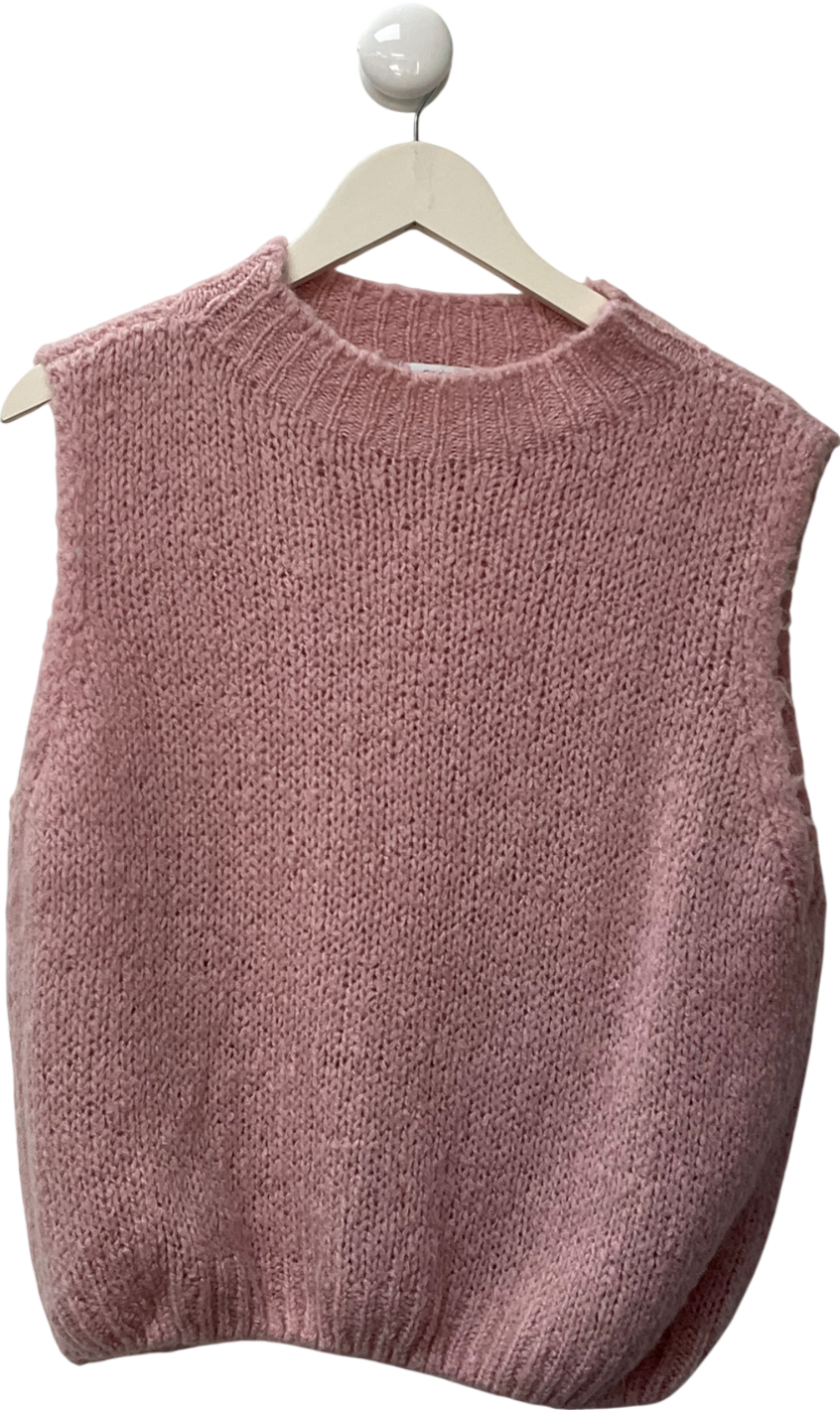 Glossy paris Light Pink Knitted Vest UK M