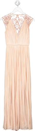 Catherine Deane Pink Lace Back Floaty Gown UK 8