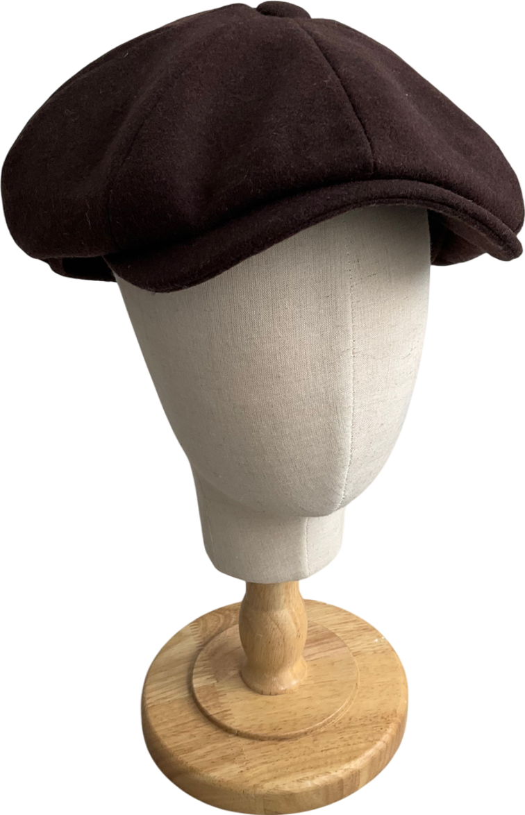 M&S Black X Ian Wright Wool Blend Flat Cap UK S/M