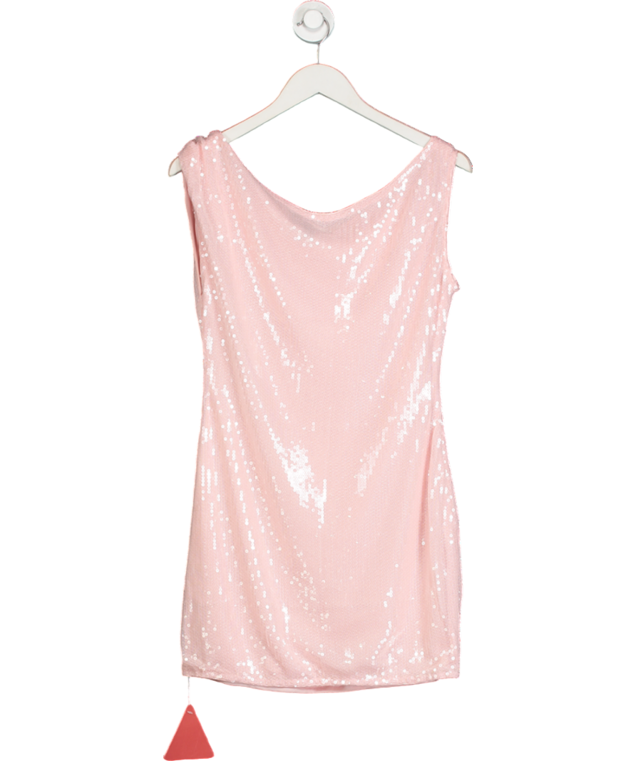 Ego One Shoulder Mini Dress In Pink UK 12