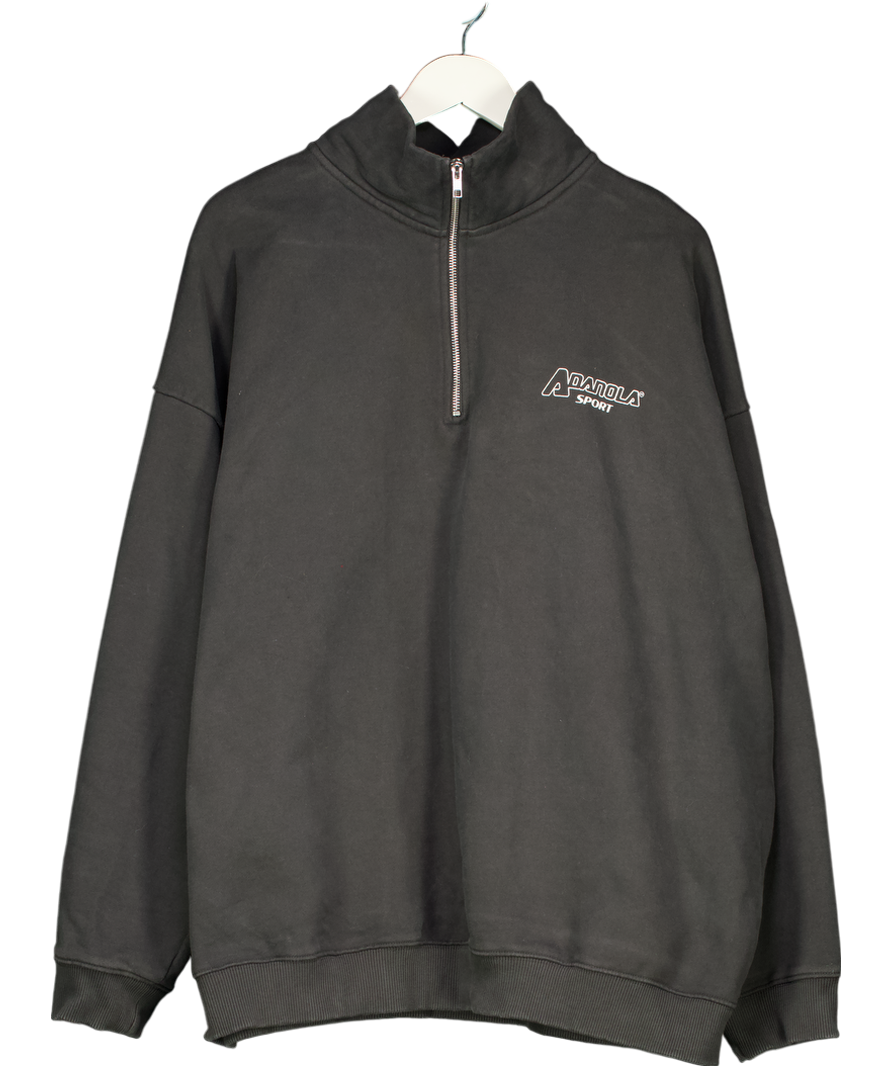 Adanola "a" Oversized Funnel Neck Zip Sweatshirt - Graphite Grey UK XXL