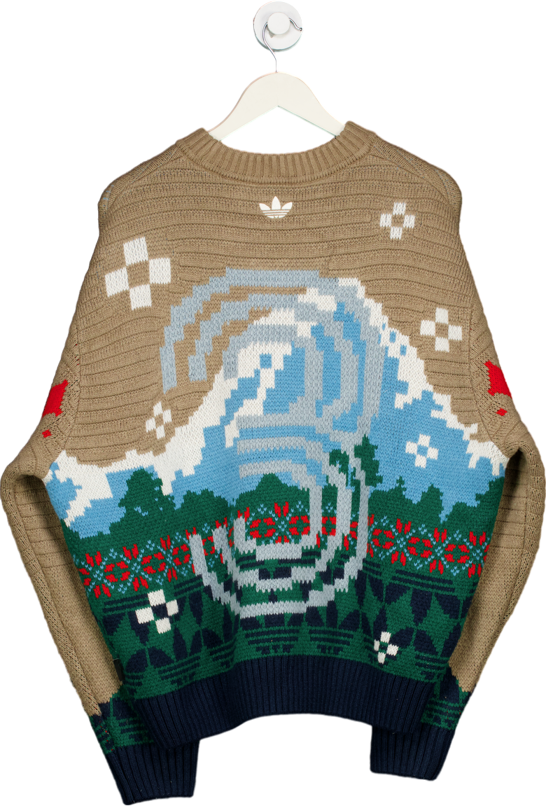 Adidas Multicolour Retro Knit Jumper UK M