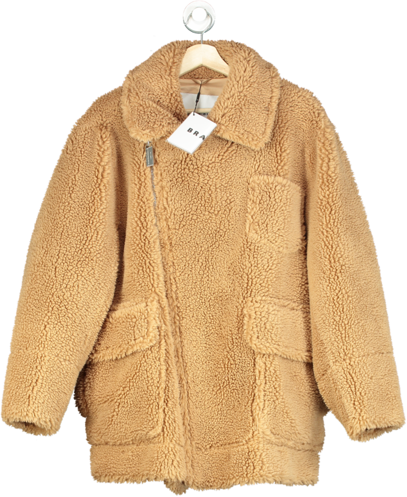 Brandon Blackwood Camel Teddy Coat UK M