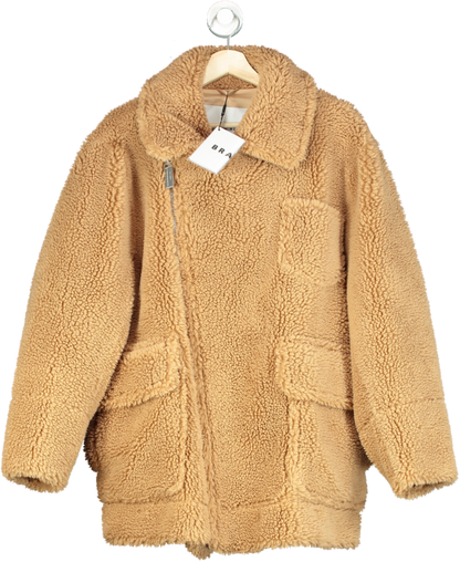 Brandon Blackwood Camel Teddy Coat UK M