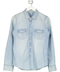J Crew Blue Light Denim Shirt UK 6