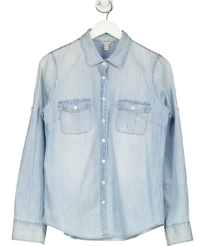 J Crew Blue Light Denim Shirt UK 6