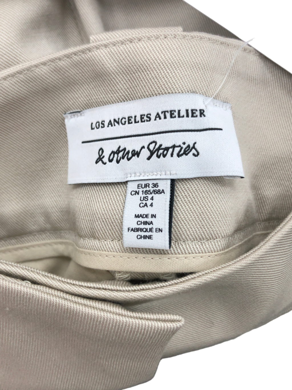 & Other Stories Beige Tailored Shorts UK 8