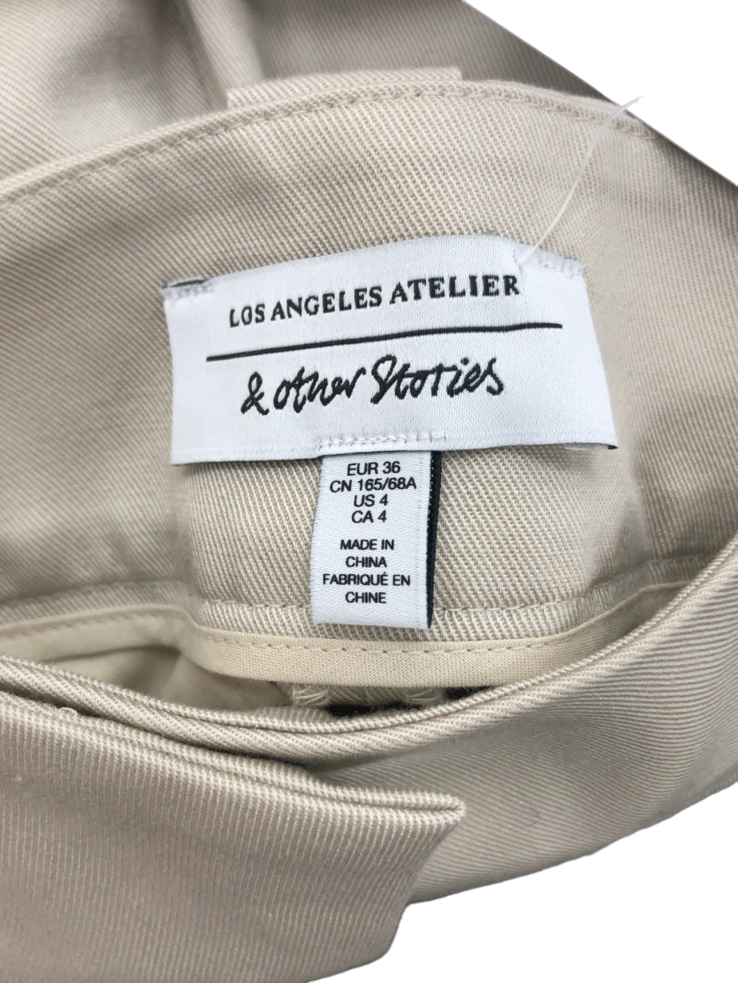 & Other Stories Beige Tailored Shorts UK 8