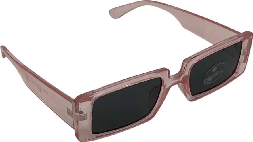 Pink Rectangular Framed Sunglasses One Size