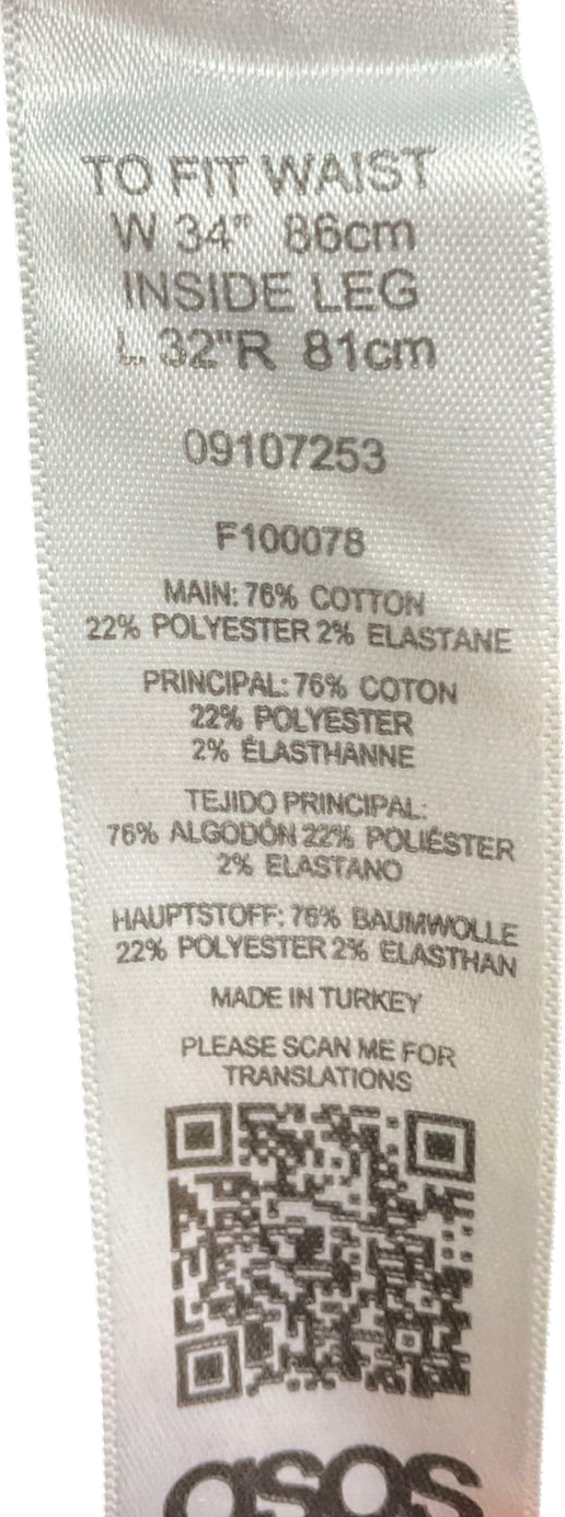 ASOS Skinny Leather Look Trouser In Black W34