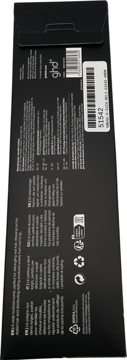 GHD Black The Comb Out Detangling Comb