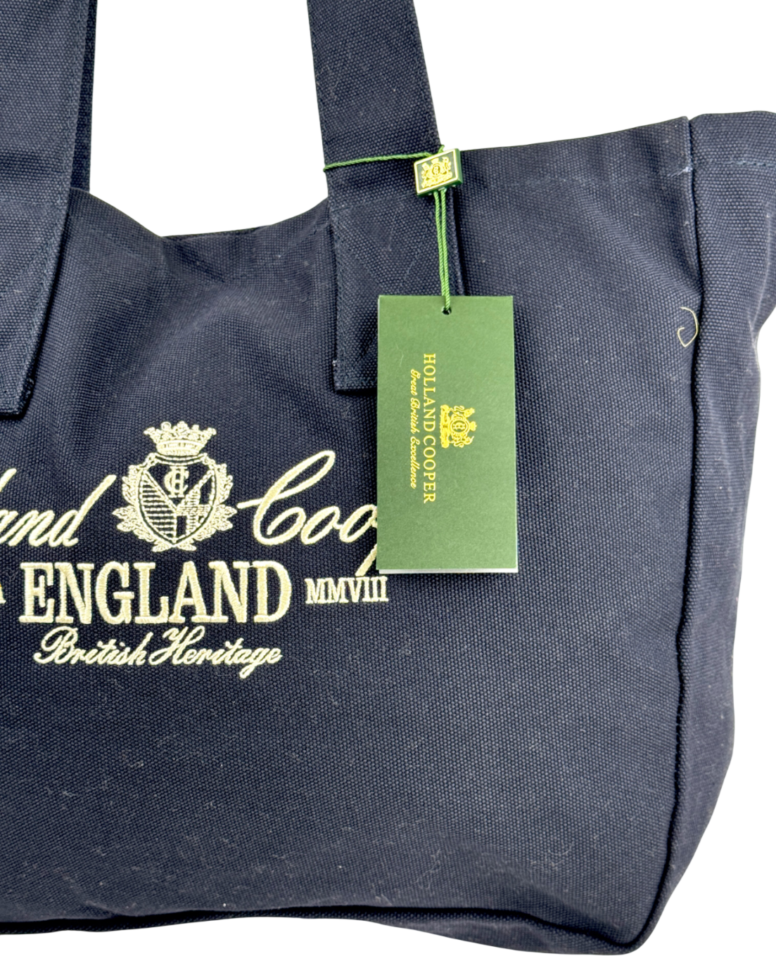 HOLLAND COOPER Essential Tote Bag Navy Blue / Ecru