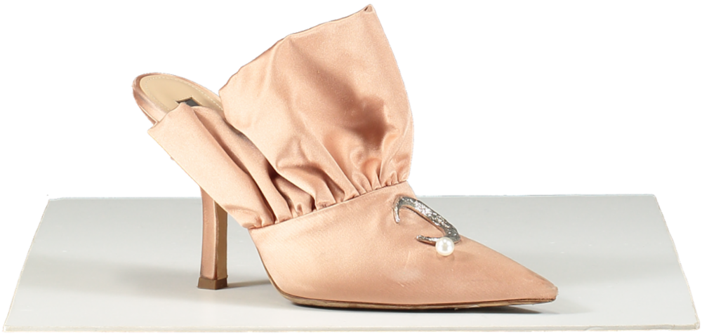 Midnight 00 Pink Satin Antoinette Mules UK 5 EU 38 👠
