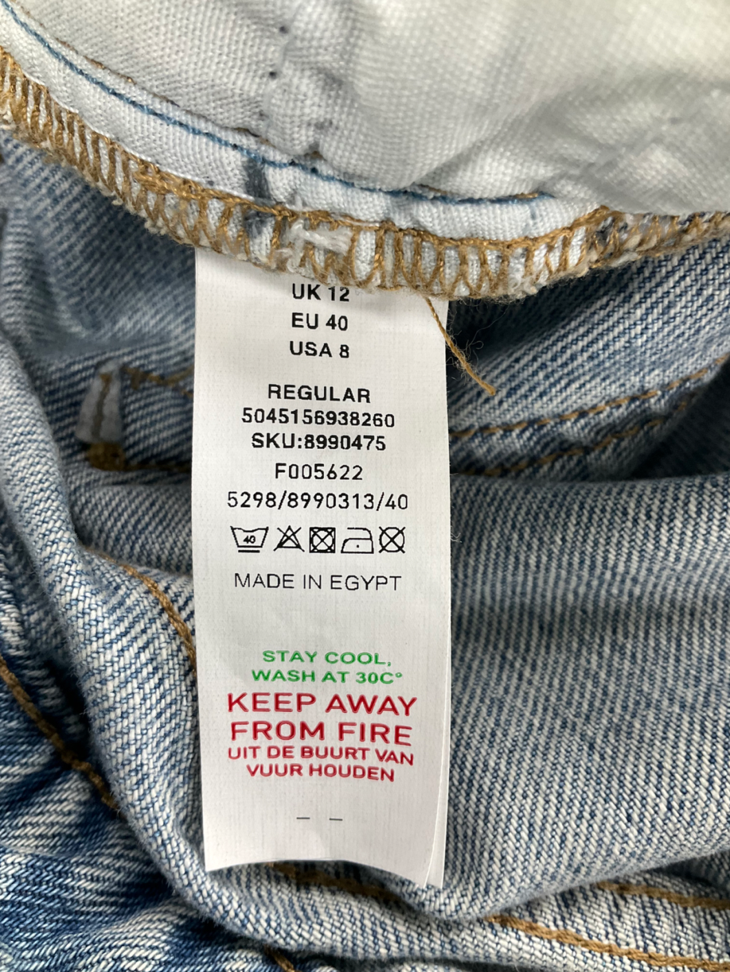 New Look Blue Adelaide Wide Leg Turn Up Jeans UK 12