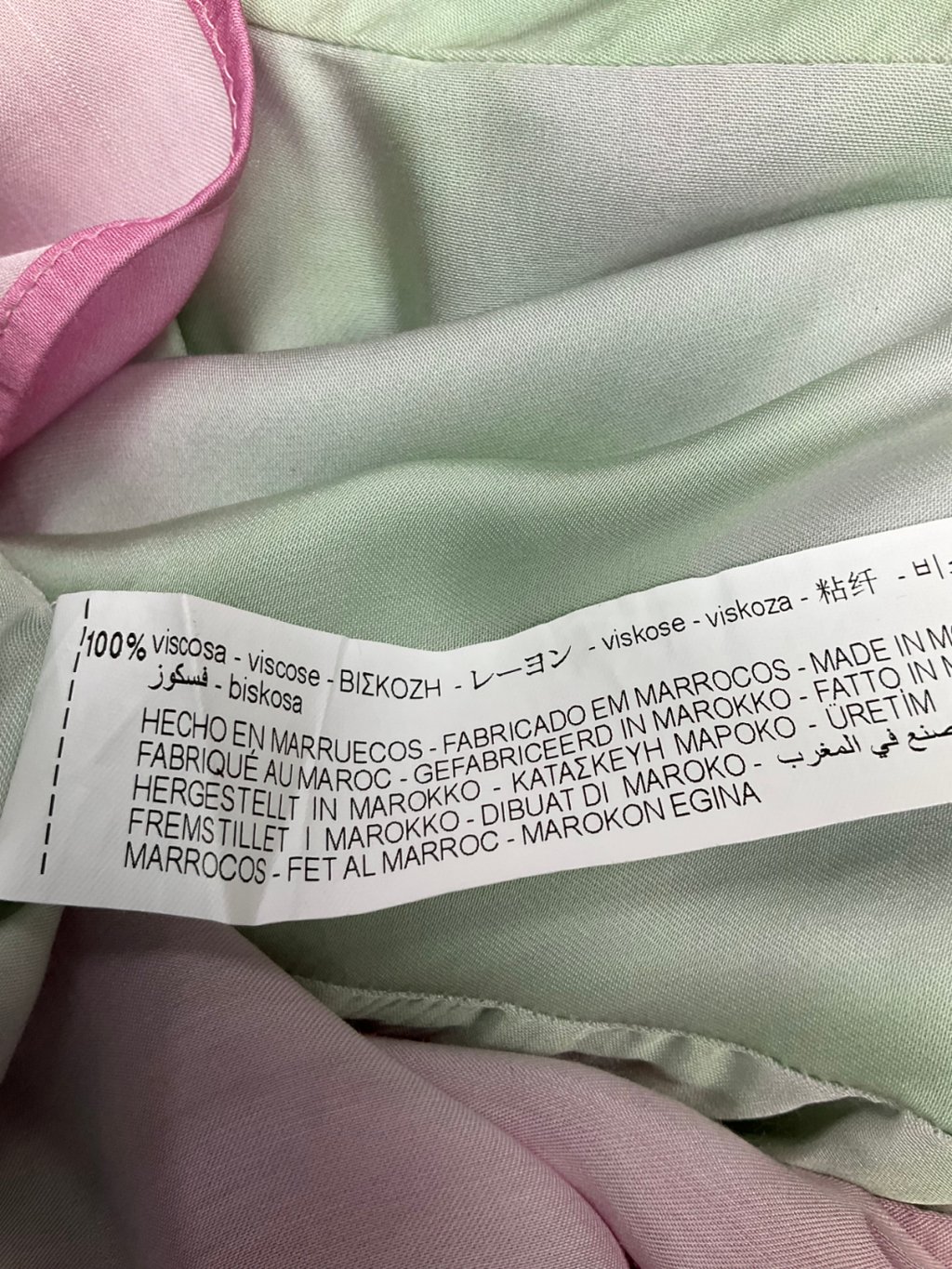 ZARA Oversized Ombre Effect Satin Shirt UK XS