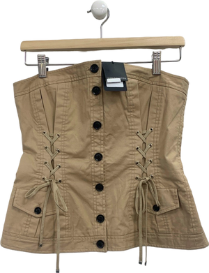 Marissa Webb Sandshell Oakley Canvas Lace Up Corset UK S