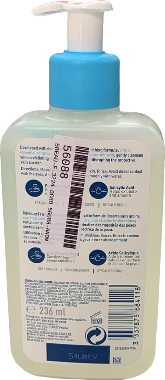 CeraVe SA Smoothing Cleanser No Shade 236ml