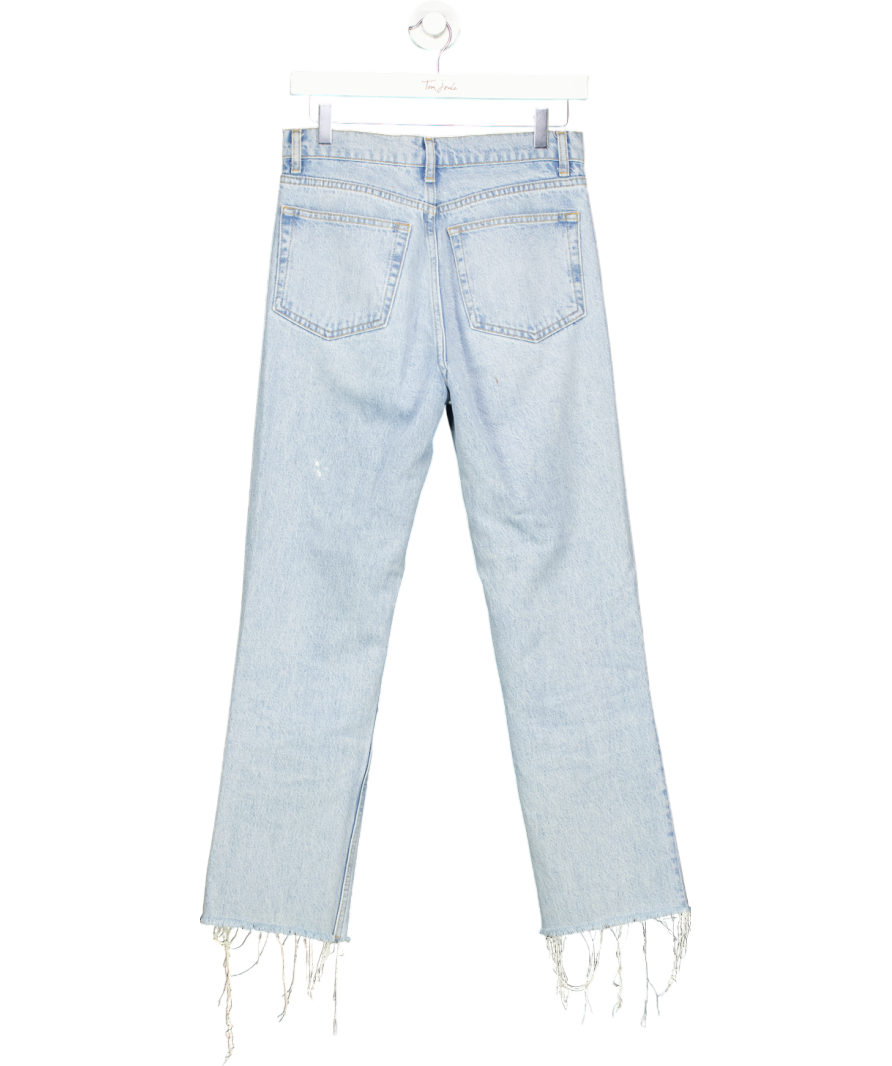 Reformation Blue Cynthia High Rise Straight Leg Jeans W27