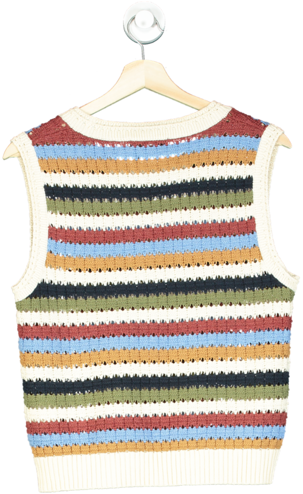 WYSE LONDON Multi Asa Textured Stripe Tank UK S