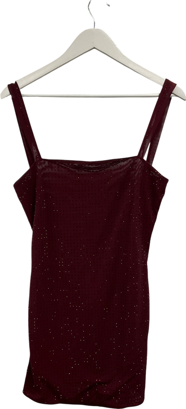 White Fox Red Pump The Volume Embellished Mini Dress UK L