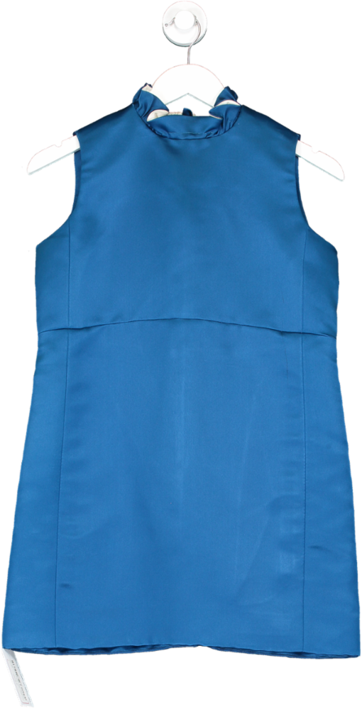Louis Vuitton Blue Silk Mini Dress UK 6