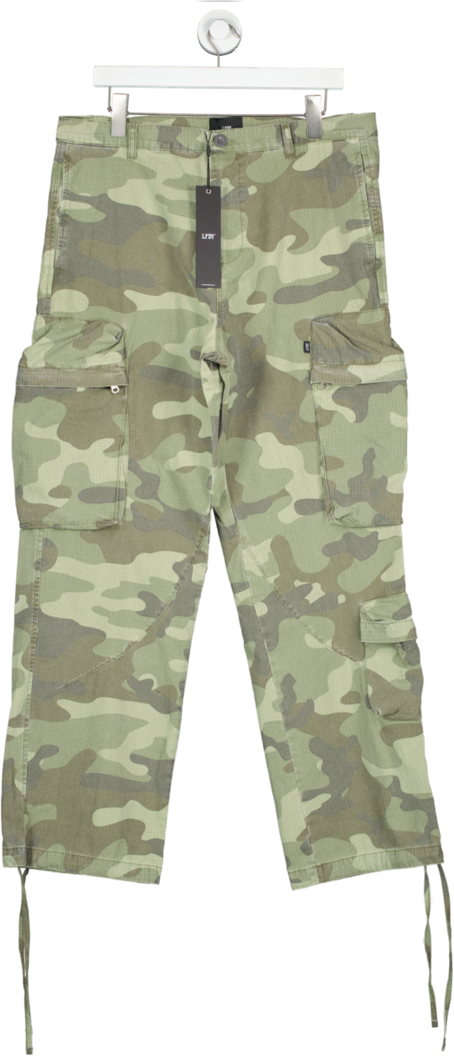 Live Fast Die Young Green Army Cargo W30
