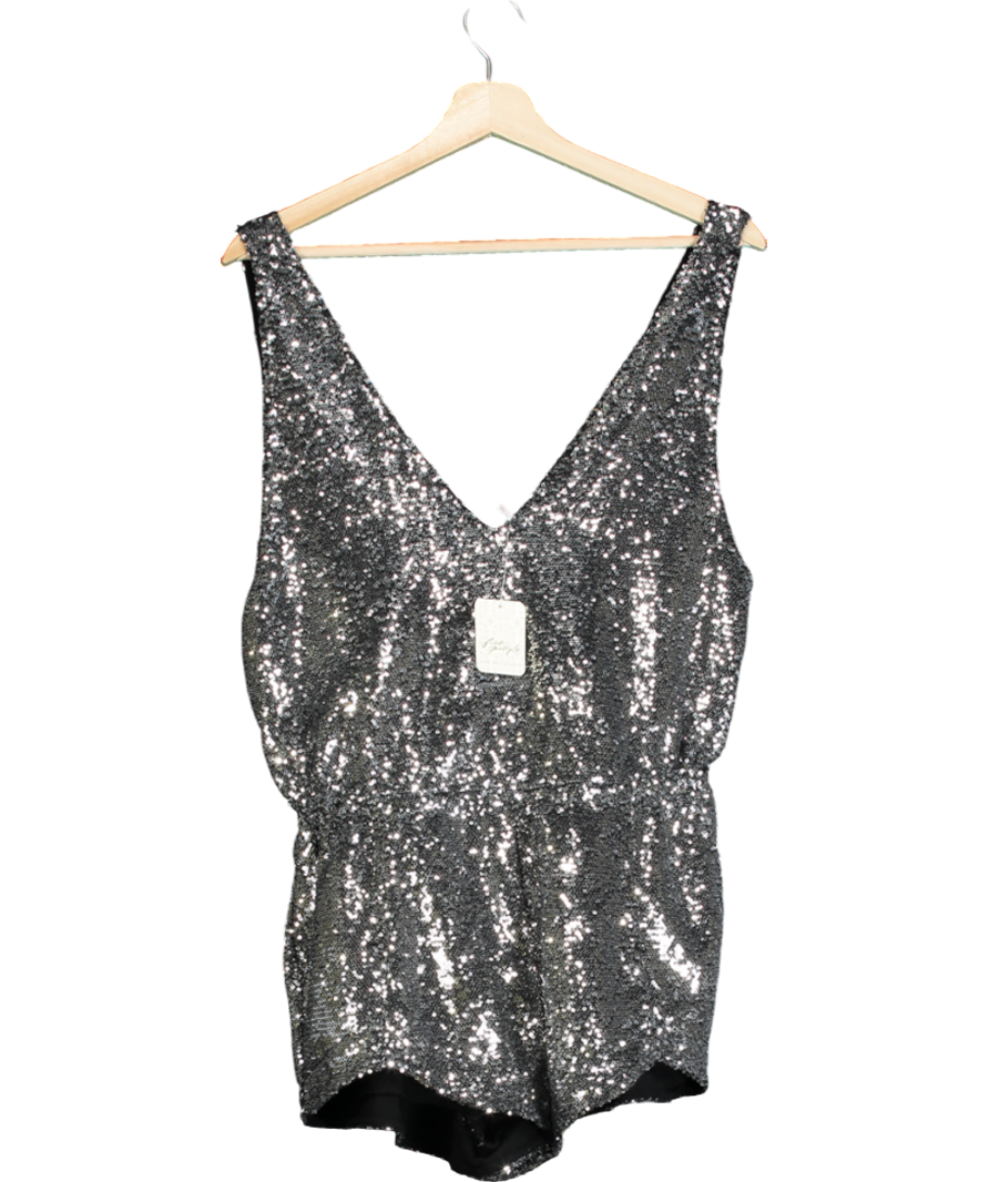 Free People Metallic High Shine Sequin One-piece UK S