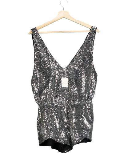 Free People Metallic High Shine Sequin One-piece UK S