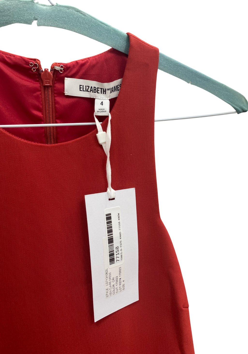 Elizabeth and James Red Claire Mini Dress UK 8