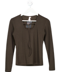 Kijun Green Belted U-neck Top UK S
