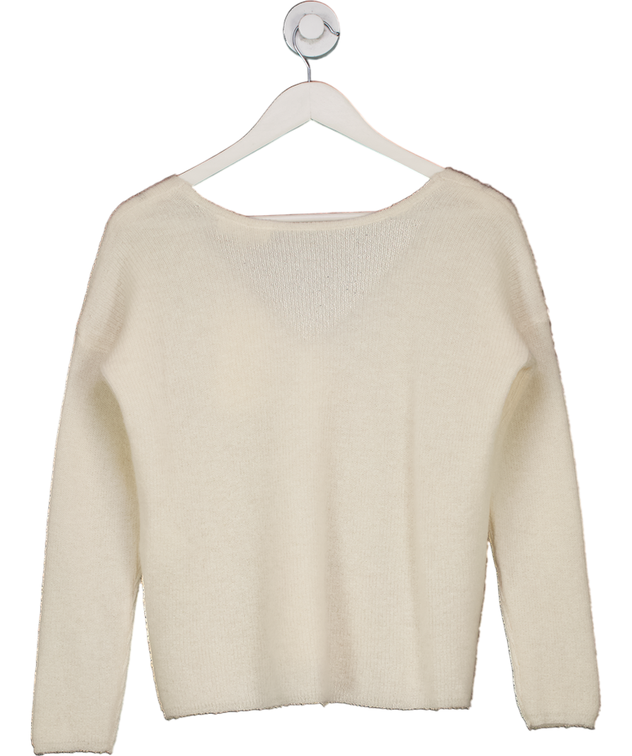 Sezane Cream Ivory Convertible Sweater / Cardigan Barry Alpaca Cardigan UK S
