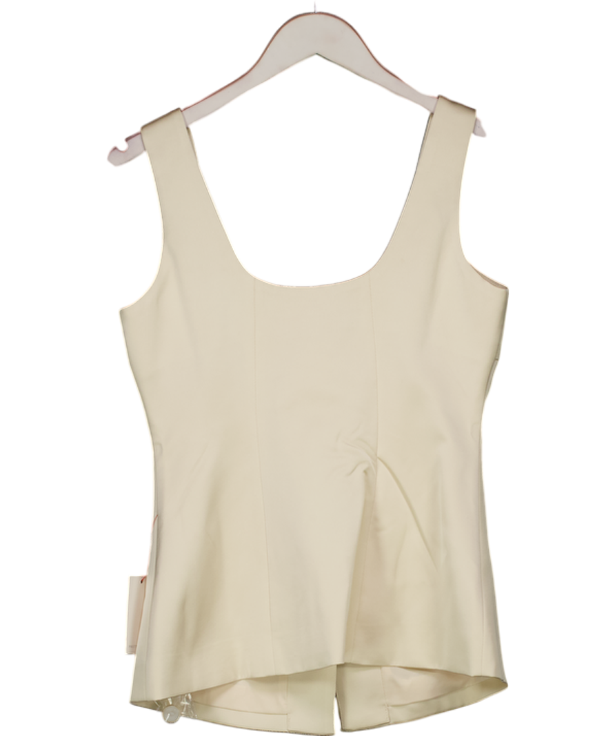 PRETTY LAVISH Cream Breya Satin Waistcoat UK 6