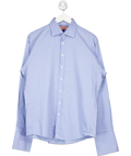 Thomas Pink Blue Long Sleeve Slim Fit Shirt UK L