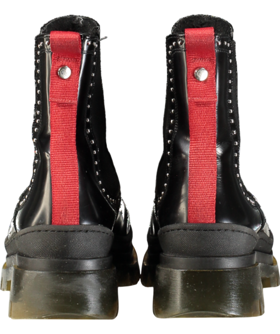 Camilla Elphick Black Leather Maddison Ankle Boots UK 5 EU 38 👠