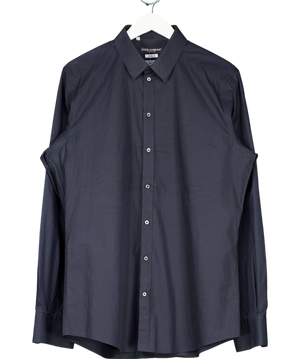 Dolce & Gabbana Blue Cotton Long Sleeve T-shirt UK XL