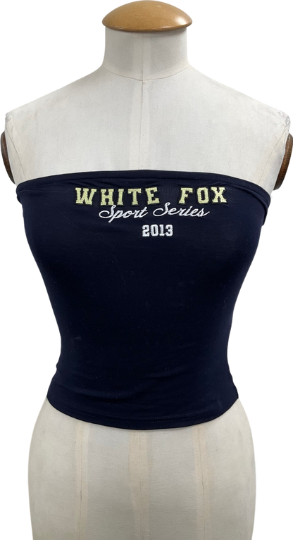 White Fox Blue A Power Move Strapless Top UK XXS