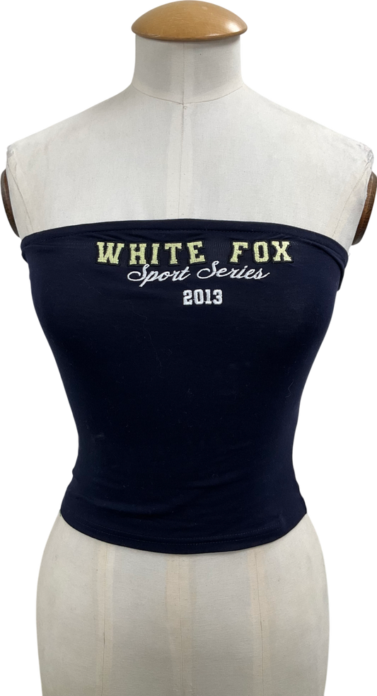 White Fox Blue A Power Move Strapless Top UK XXS