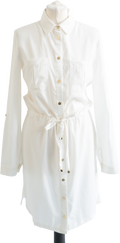 Heidi Klein Classic White Cotton Shirt Dress UK XS