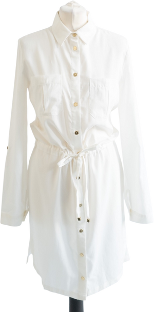 Heidi Klein Classic White Cotton Shirt Dress UK XS