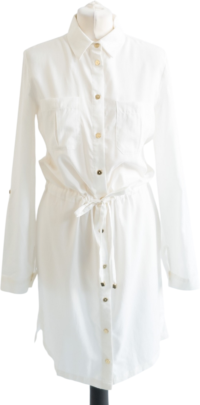 Heidi Klein Classic White Cotton Shirt Dress UK XS