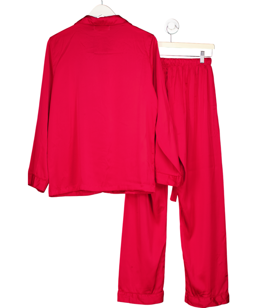 The NAP Co. Red Satin Pyjama Set UK S