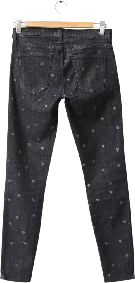 Current/Elliott Black High Waist Star Print Skinny Jeans W26