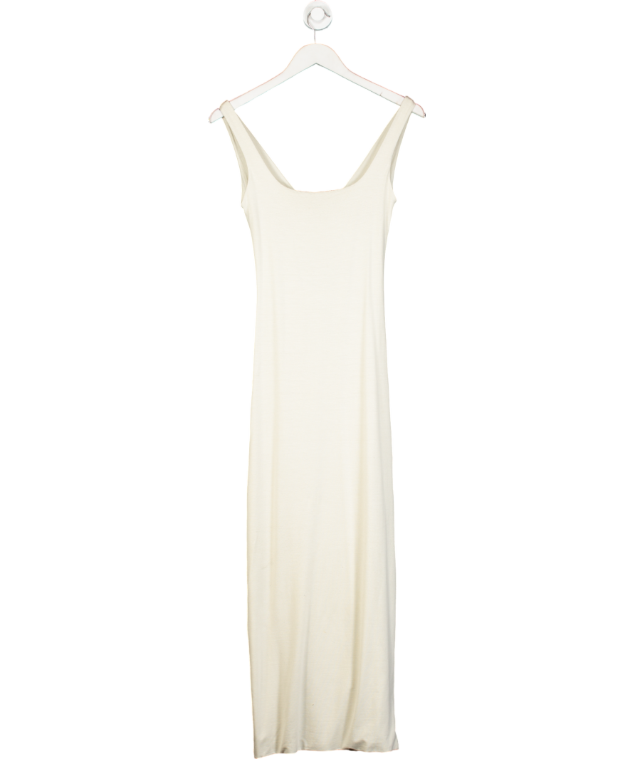 klayd White Square Neck Maxi Dress UK S