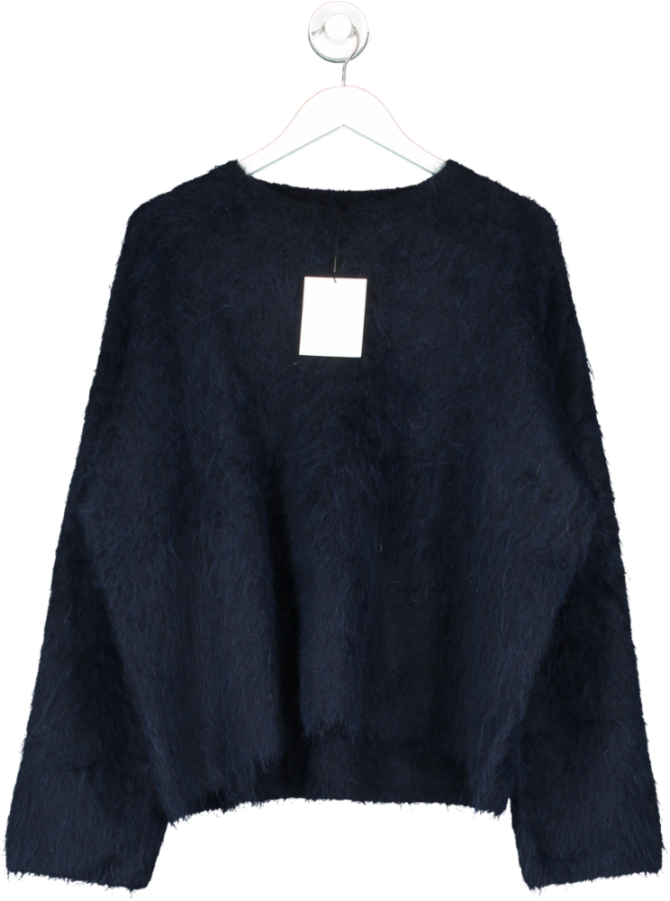 Totême Blue Boxy Alpaca Blend Knit Jumper UK XS/S
