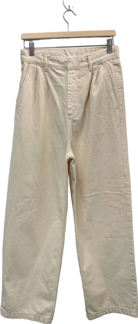 Raey Beige Wide-Leg Trousers 28