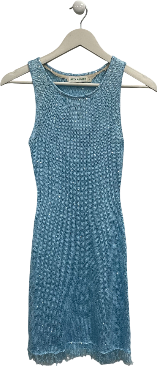 Asta Resort Blue Natalia Mini Dress UK S