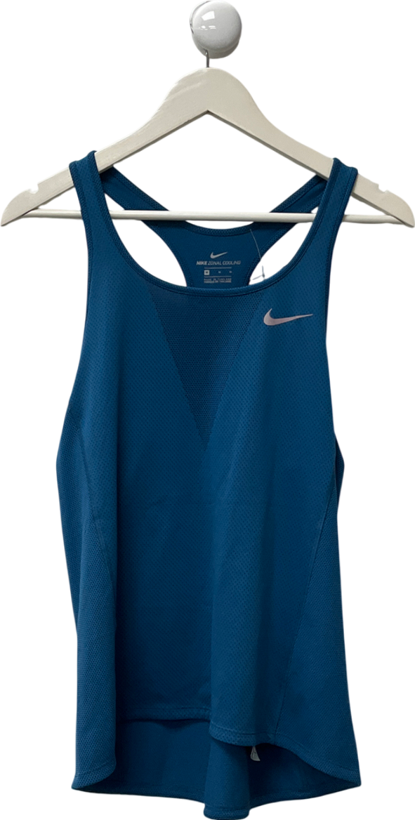 Nike Blue Dri Fit Running Vest UK M