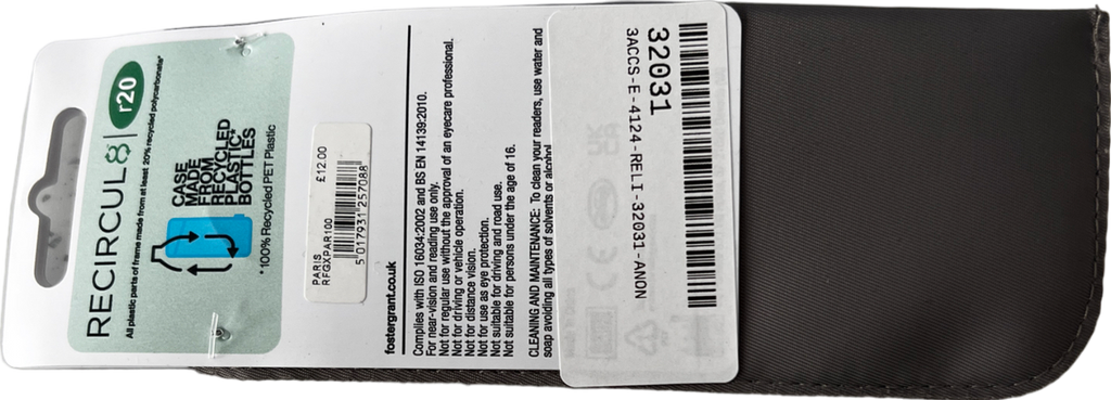 Foster Grant  Paris Lenses Reading Glasses Red/black +1