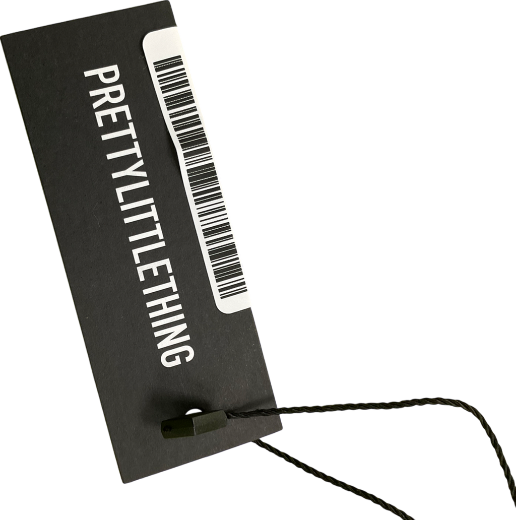 PrettyLittleThing Green Satin Halterneck Drop Back Top UK 8